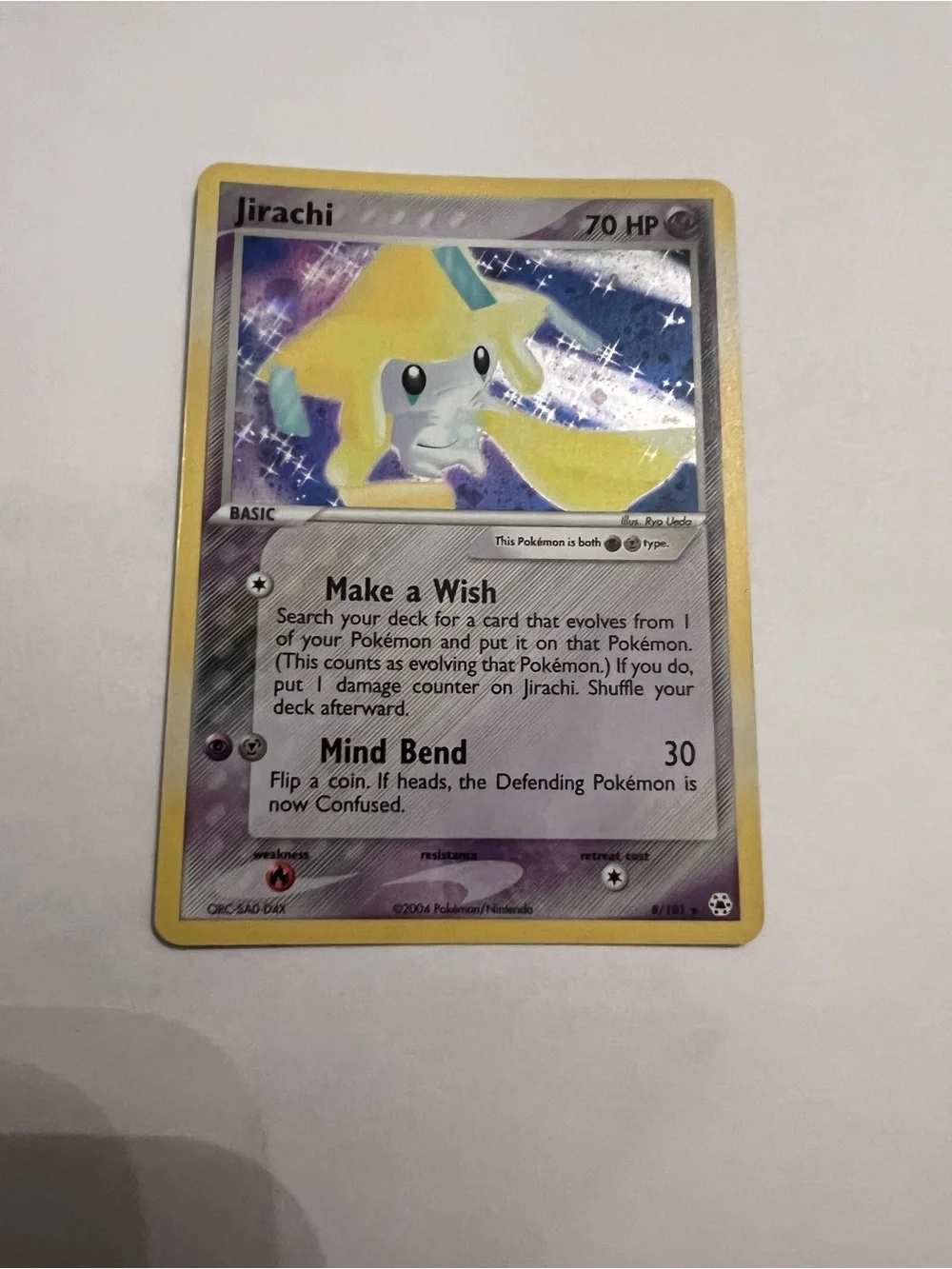 2004 RARE Jirachi 8/101 Hidden Legends Holo Pokemon Cards